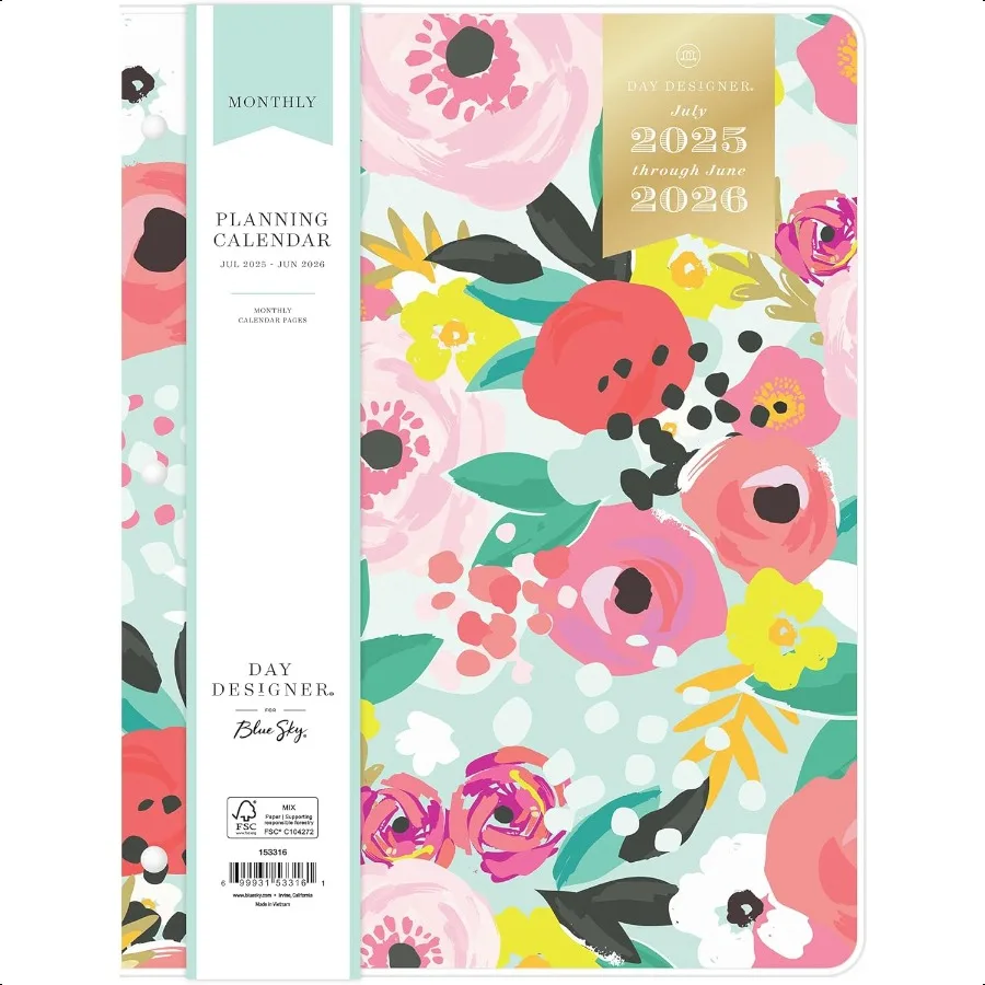 

Day Designer 20252026 Monthly Academic Year Calendar July 2025 June 2026 8.5" x 11" Flexible Cover Stapled Binding Secret Gard