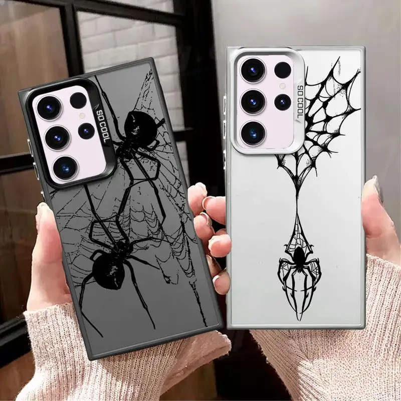 Cool Spider Man Black Spider phone case for Samsung Galaxy s23 fe s20 s21 s24 ultra 20 s22 plus s24fe fundas hard shell couvres