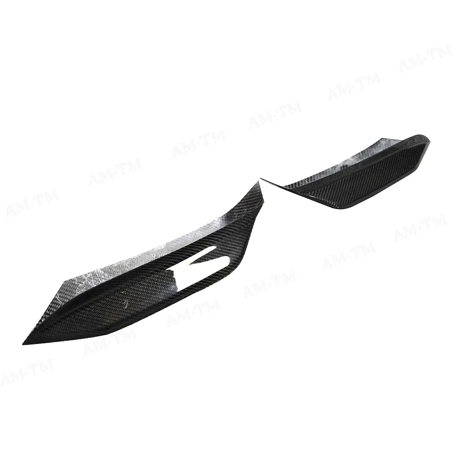 For BMW M3 F80 M4 F82 F83 Dry Carbon Fiber wrap angle Car Front Bumper Splitter Corner Trim Cover Front Chin Body Kit