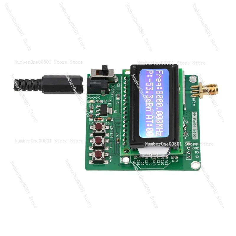 Configurable Power Attenuation Digital Display Signal Strength Module-60 to-5dbm 1M-8G RF Dynamometer