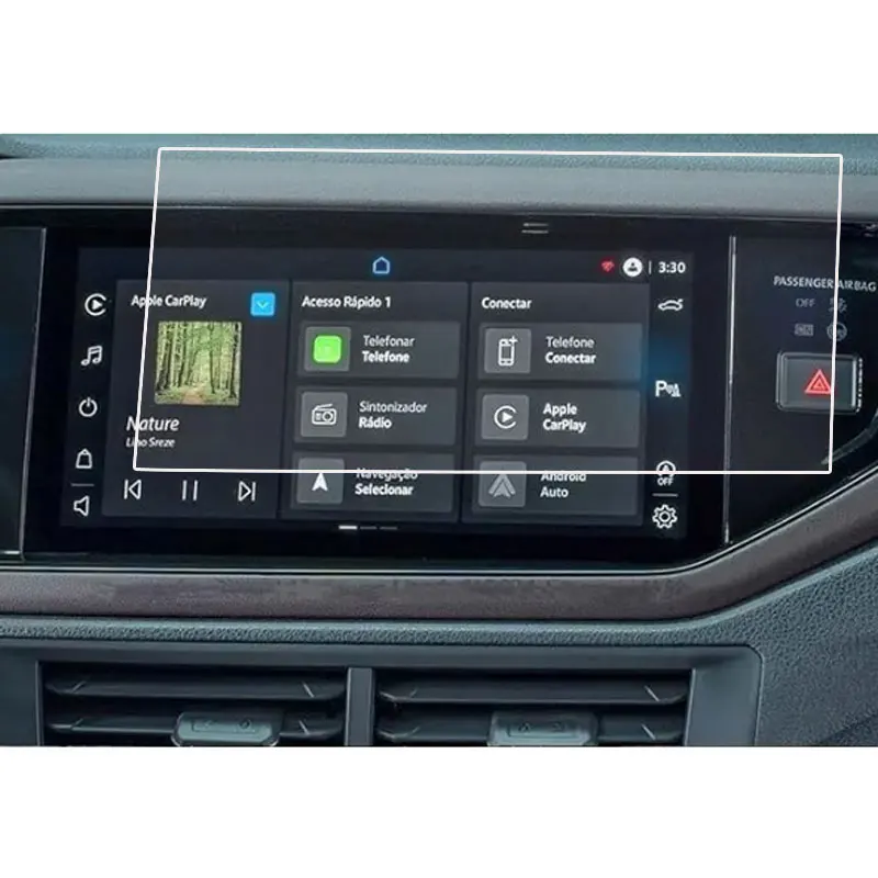 Protector de Pantalla de Vidrio Templado, Adhesivo para Interior de Auto, para VW Volkswagen Virtus 2023 2024, Navegación GPS para Auto de 10.1 Pulgadas