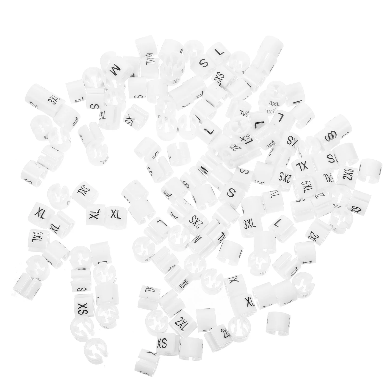 

200 Pcs Size Grain Number Dividers Circle Marker Coding Sizes Tags Plastic Folding Bride