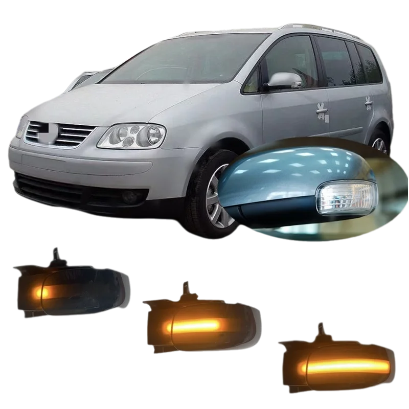 for Volkswagen VW Touran 1T1 1T2 2003 2004 2005 2006 2007 2008 2009 Dynamic LED Indicator Turn Light Repeater Side Mirror Signal