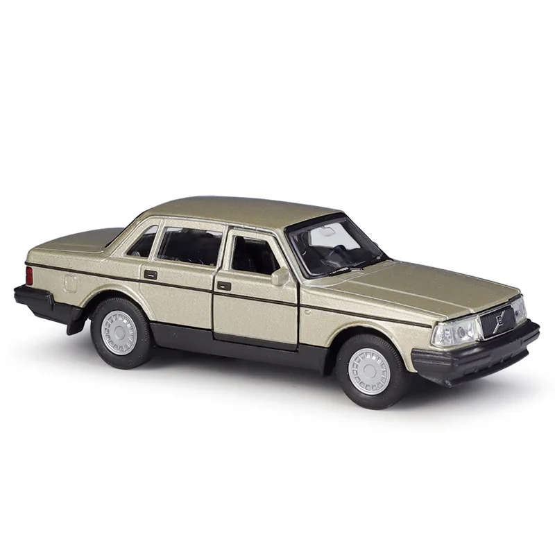 12-volvo 240gl高級車モデル,合金金属,プルバック,収集ギフト付きおもちゃ,1:36