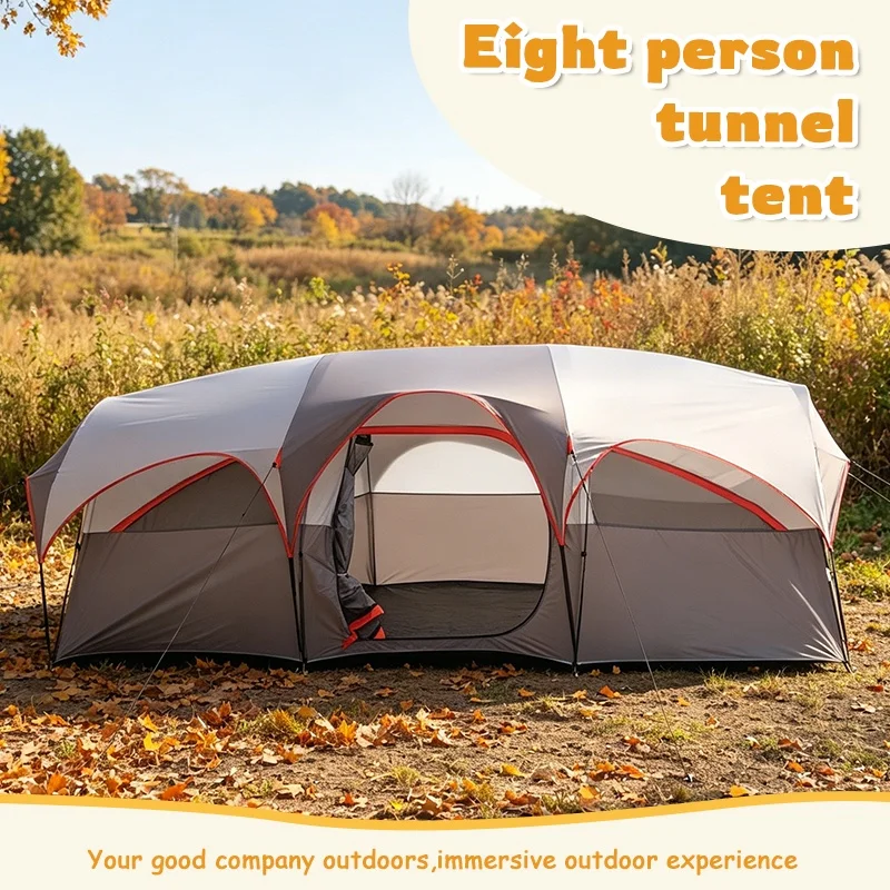 8-10 Person Camping Tent for RV Van Life Travel, Room Shelter, Portable Tent for Campsite Extension