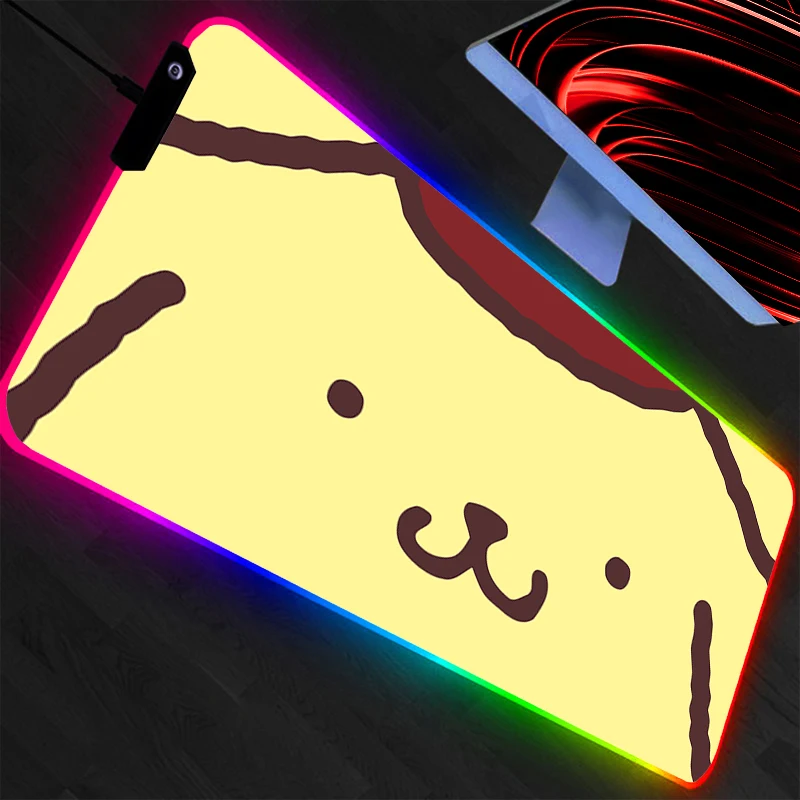 

Большой коврик для мыши Pompompurin RGB для киберспорта, гладкий, гибкий, резиновый, для геймеров, для ПК, компьютера, клавиатуры, с подсветкой LED