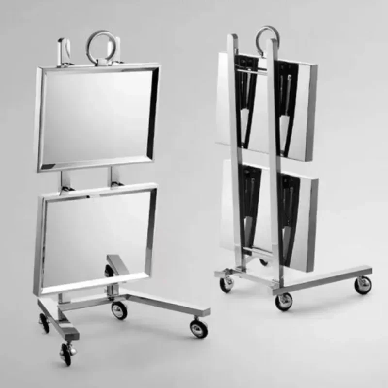 Stainless Steel Beauty Salon Cart Dyeing Trolley Folding Bar Car Barber Shop Special Ins Tool Car with Wheels