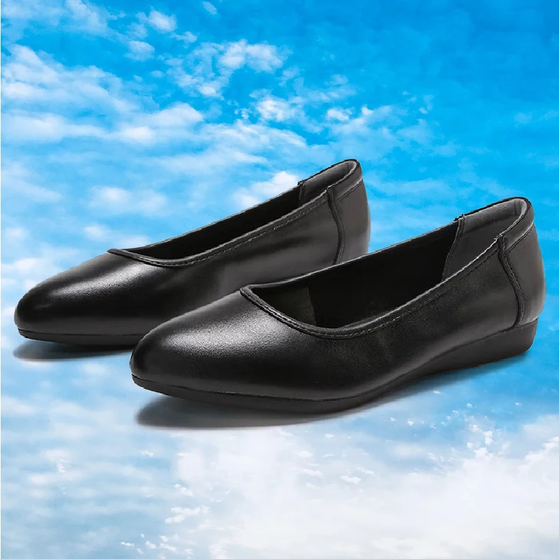 Flat Soft Comfortable Breathable Work Shoes For Flight Female Stewardess Air Crew Waiter Shopping Trainman Attendant Controller