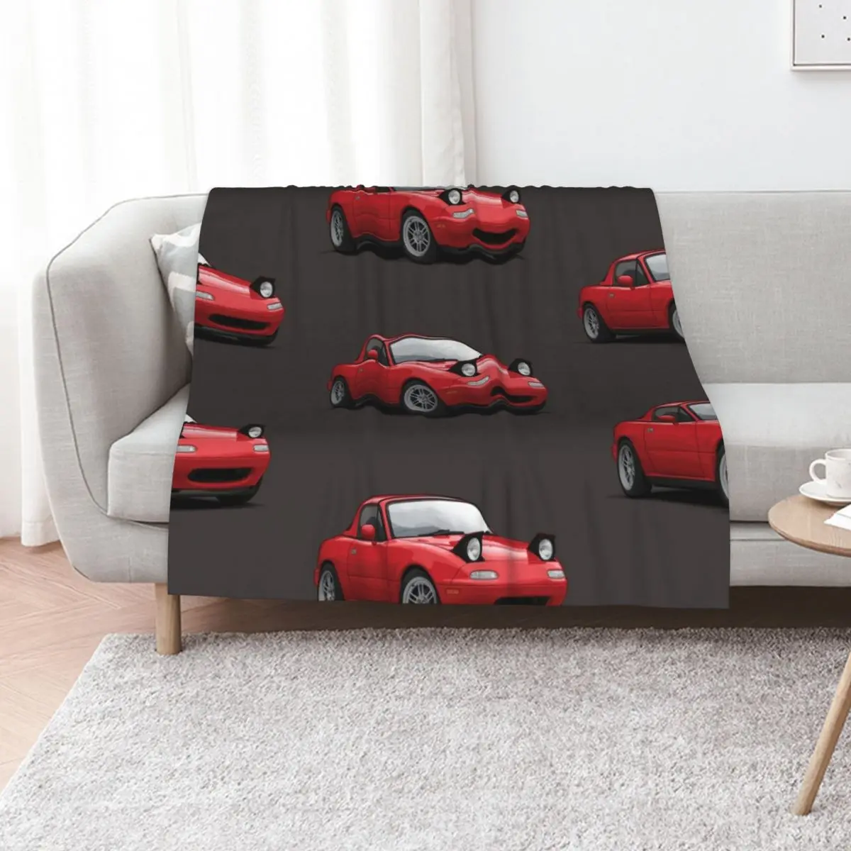 

Mx5 / Miata NA MK1 illustration Throw Blanket for sofa Soft Big Retros Baby Blankets