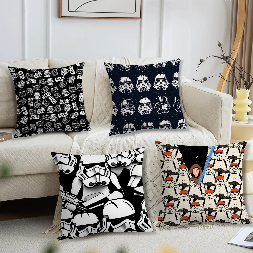 Funda de cojín Star W-WARS a la moda, con estampado para almohada, decoración para sofá, hogar, coche, habitación, cafetería, oficina, estilo nórdico sencillo