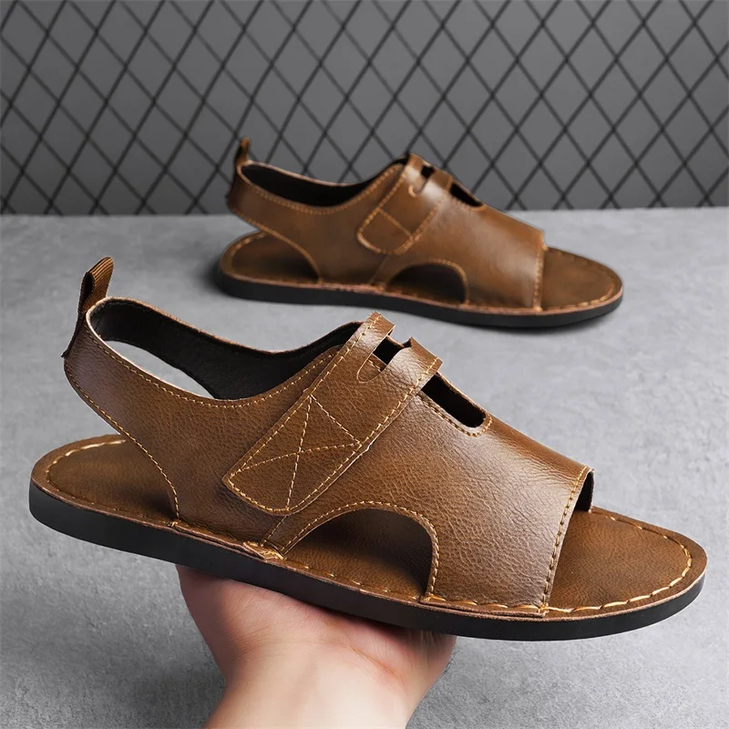 

Новые летние пляжные туфли Brand's New: удобные, нескользящие, классические, модные, дышащие, с мягкой подошвой, повседневные сандалии для мужчин