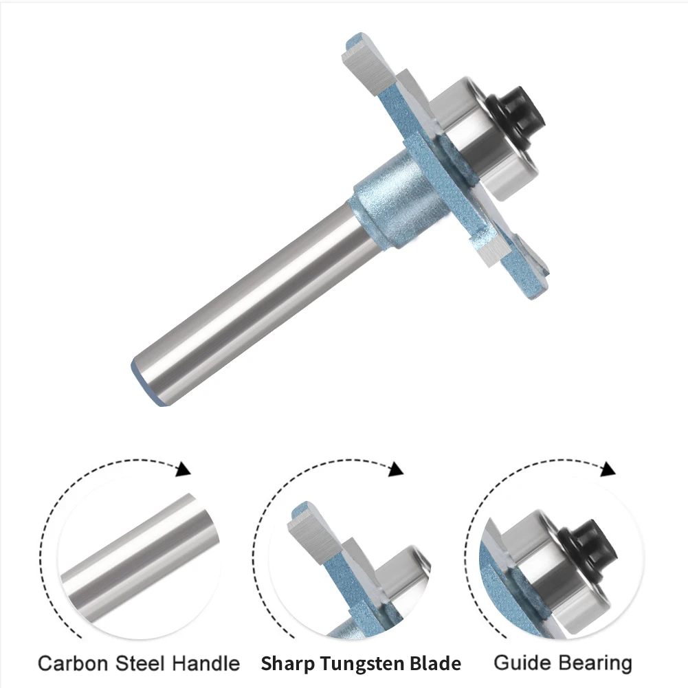 Wood Router 1/4in 6mm Shank Straight End Mill Trimmer Cleaning Flush Trim Corner Round Cove Box Bits Tool Milling Cutter New