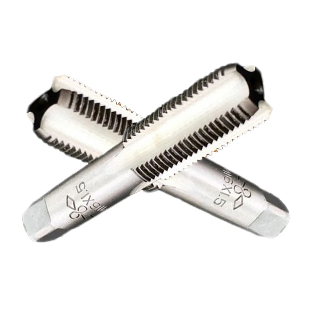 2pcs Metric M16x1.5mm Taper Tap High Steel Right Hand Thread for Consistent Pitch Accuracy in Production Settings