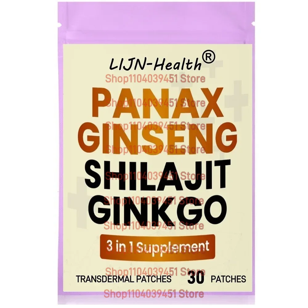 30 Patches  Panax Ginseng Root Transdermal Patches for Energy Production, Brain Health, Focus