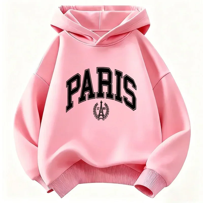 Neues Herbst-/Winter-Kapuzensweatshirt für Kinder, Pariser Design, stilvolles Weihnachtsgeschenk, unisex, Herbst-/Winter-Stil. – Detail 8