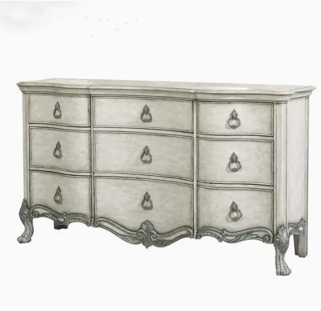 

Cupboard retro old carved nine cupboards locker villa bedroom drawer storage cabinet