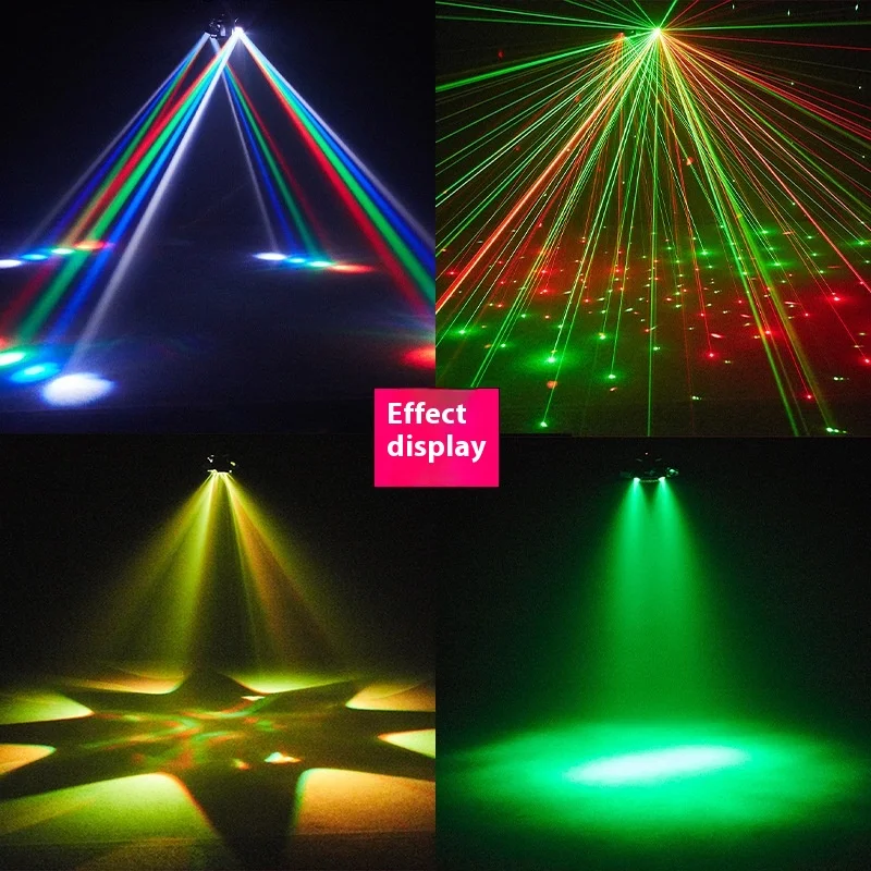 Four-Arm Bee-Eye Beam LED Light Bar Clear Atmosphere KTV Flash Whirlwind Shaking Head Light Cross-Border Light