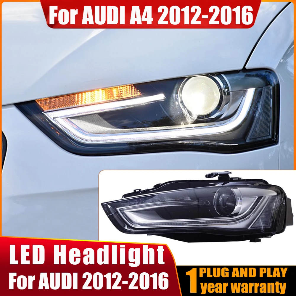 

LED Headlight For AUDI A4 2013–2016 Car автомобильные товары LED DRL Hella Xenon Lens Hella Hid H7 A4 Car LHD RHD Accessories