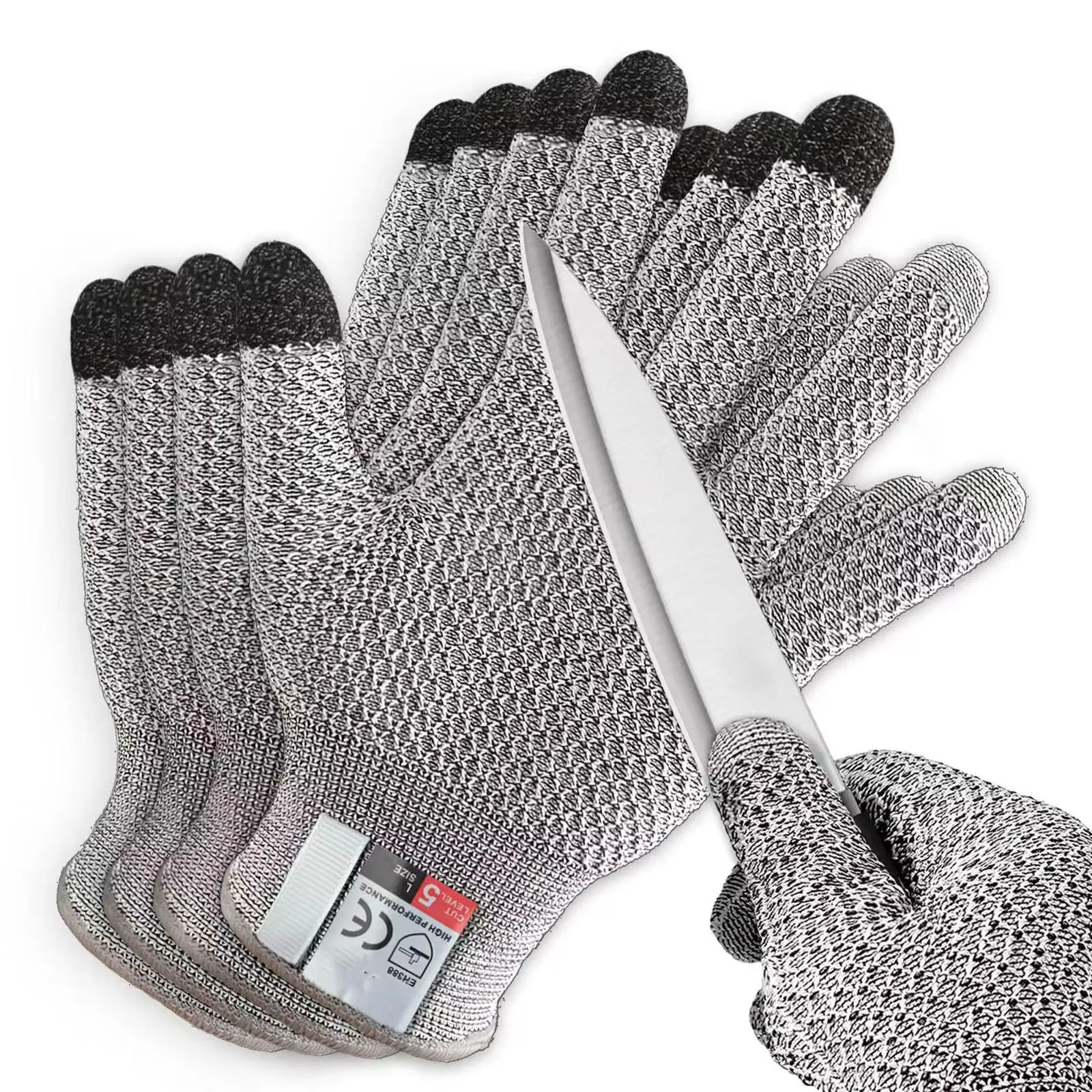 5-Level Anti Cutting Touch Screen Anti Cutting Gloves, Glass Kitchen Food Grade Slaughter and Fish Killing Anti Cutting Gloves - view 6