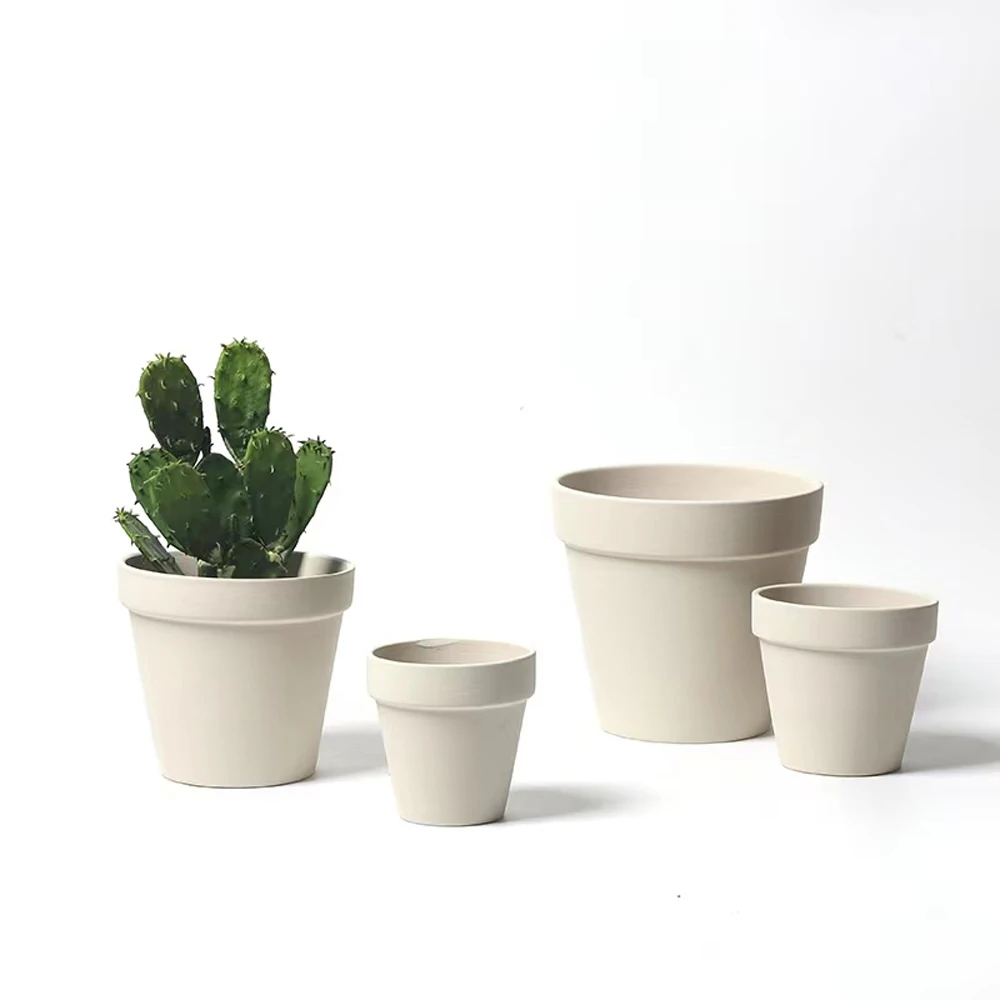 Molde de silicona para maceta de cemento, diseño Simple creativo, rayas circulares, maceta de hormigón para plantas de jardinería