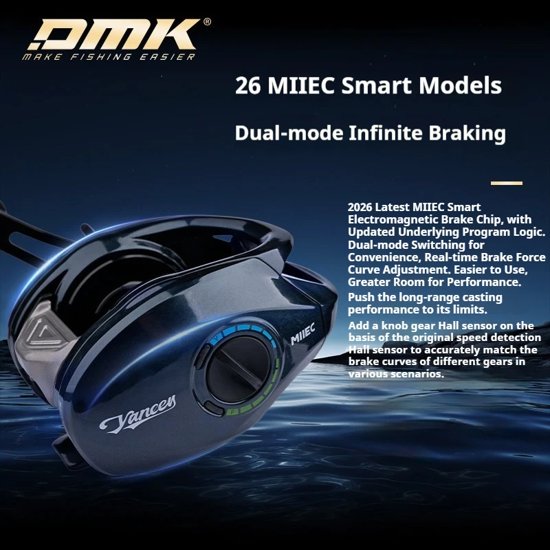 DMK Yancey Miiec Dc Baitcasting Reel Intelligent Dual Mode Electromagnetic Brake Long Casting Saltwater Sea Fishing