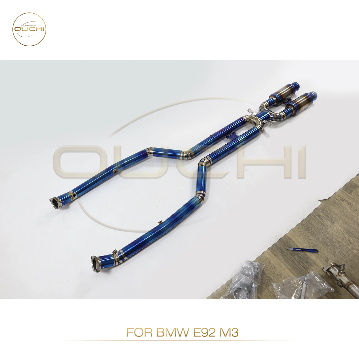 

OUCHI Factory Direct Sales Middle Pipe for BMW E92 M3 Equal Length TC4 Exhaust Auto Parts X-Pipe Design