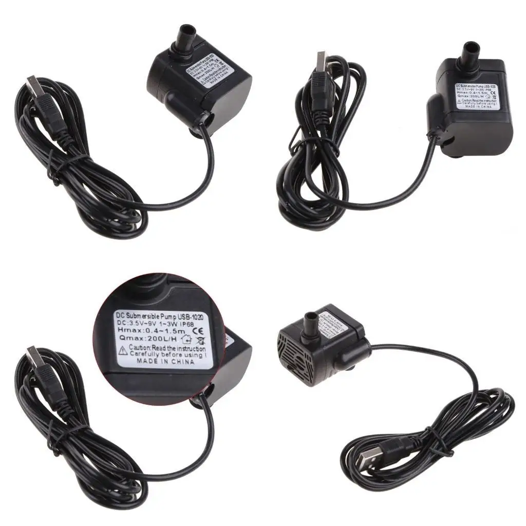 

R9UF DC3.5V-9V 3W USB-насос, водяной насос тихий мини-фонтаны водяной насос