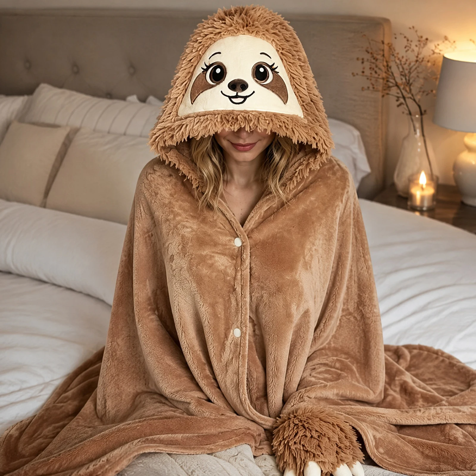 ハロウィン用着用ブランケット かわいいアライグマ・カピバラ柄 - Shawl Wrap Winter のレビューと価格