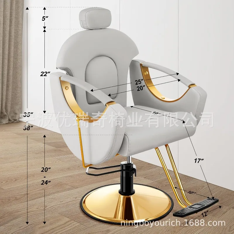 

Barber Chair Metal Hair Chair Hair Salon Barber Shop Special reclining hair cutting