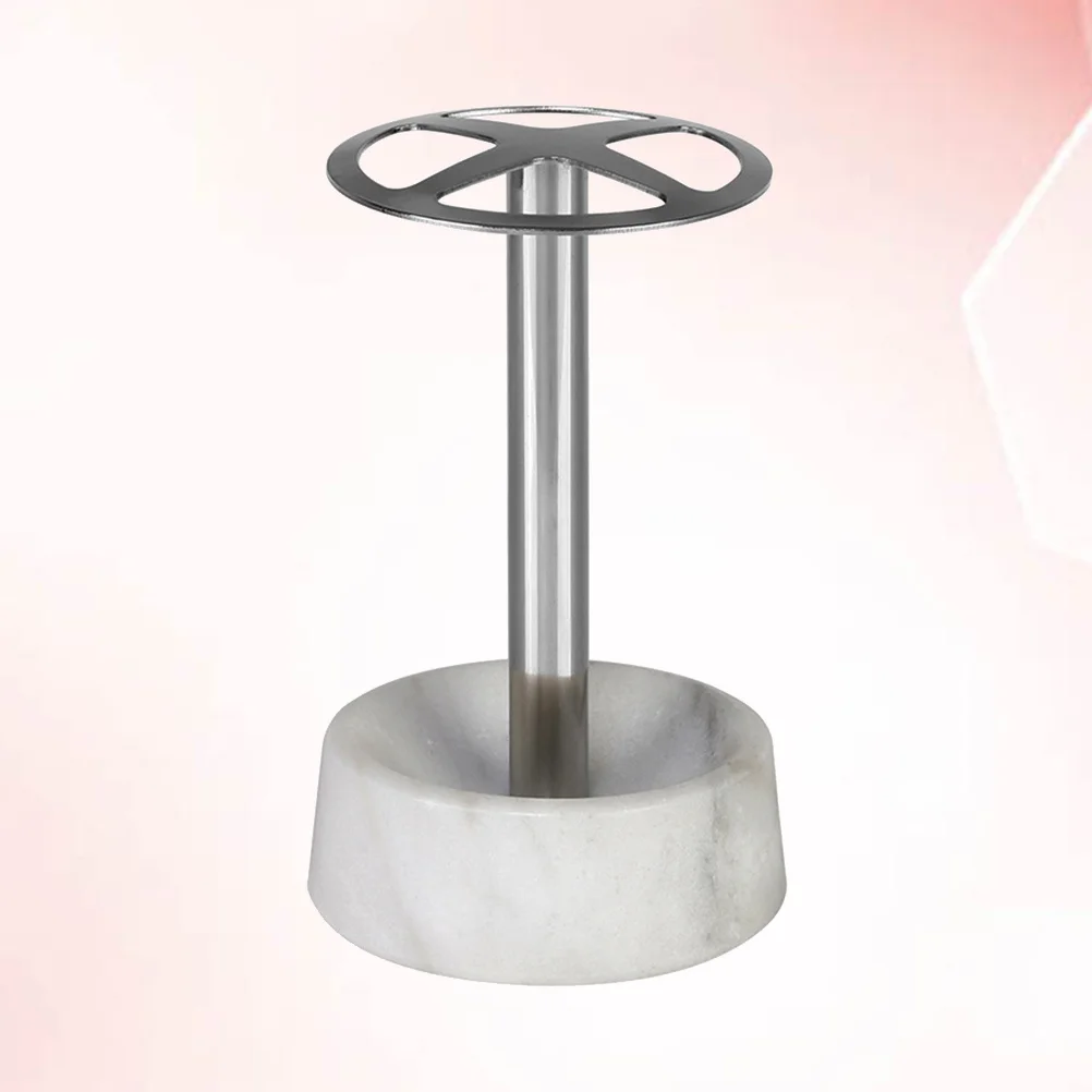 

Toothbrush Holders for Bathrooms with Marble Base White Teeth Storage Rack Stand