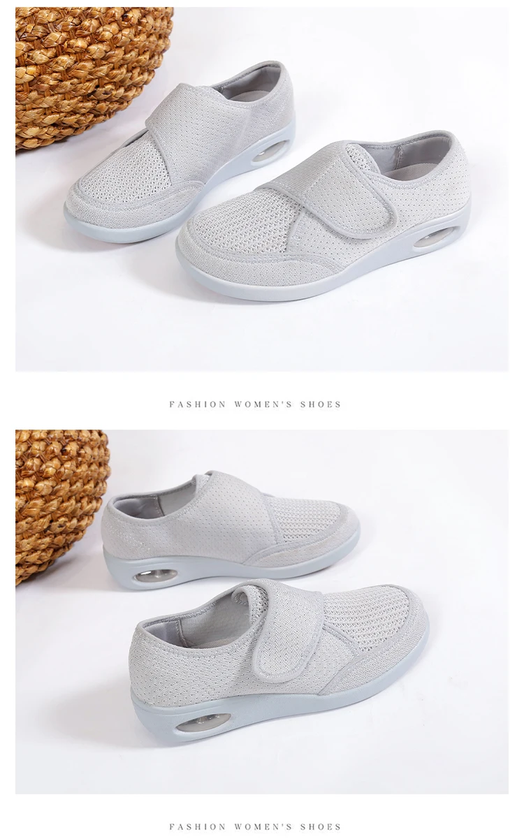 Damen-Sneaker Orthopädische Schuhe für Breite Füße Geschwollene Füße Geh- und Freizeitschuhe Daumenkorrektur Anpassbare Weiche Bequeme Diabetiker-Damenschuhe – Detail 19