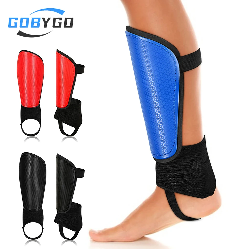 GOBYGO Soccer Shin Guards Shin Guard Sleeves Football Games EVA Cushion Reduce Shocks Kids Youth Adults Leg Protection Board