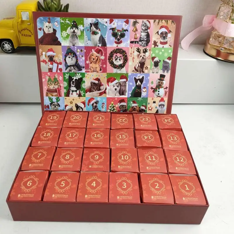 Christmas Cats Jigsaw Puzzles Cat Countdown Christmas Puzzle Christmas Countdown Calendar Jigsaw Puzzle For Kids