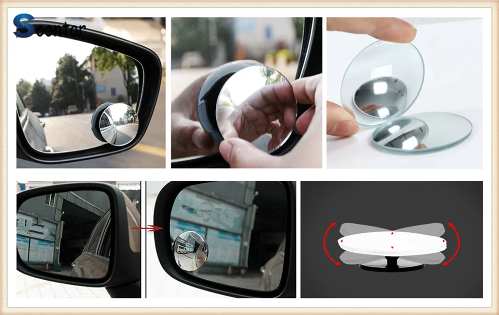 Car rear view blind spot mirror wide angle lens For Volkswagen VW polo passat b5 b6 CC golf jetta mk6 tiguan Gol