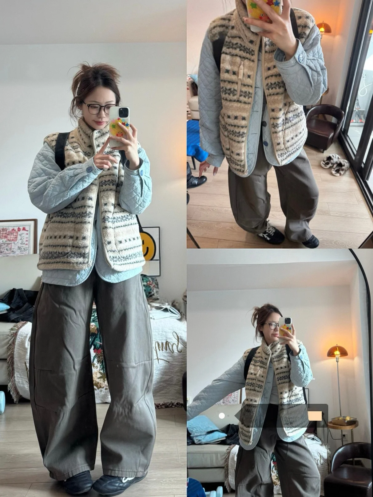 

Lamb Fur Collar Vest Spring 2026 New Vintage College Sle Svel Women's Outerwear Warm Commute Thiened Zipper Closure