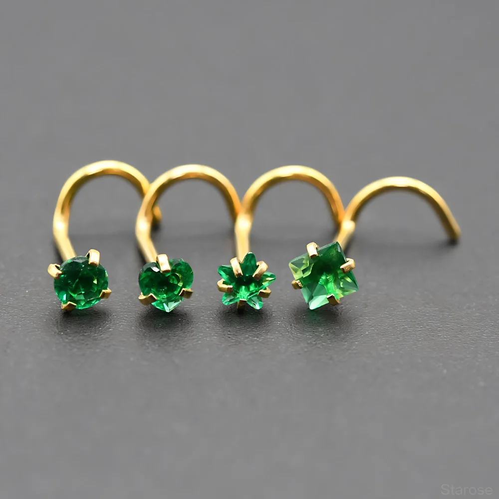 4 Stück-Packung 3 mm Kristall Zirkon Nasenstecker Labret Piercing Edelstahl Helix Monroe Piercing Conch Lip Schmuck 20G Twisted Pin – Detail 17