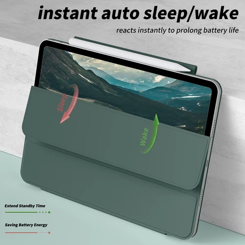 Imagen 2 del producto ZOYU-funda magnética para iPad 10, 10,9, 2022 Pro, 11, 12,9 pulgadas, Air4/5, 10,9, Mini 6, 8,3 pulgadas, con cubierta magnética desmontable