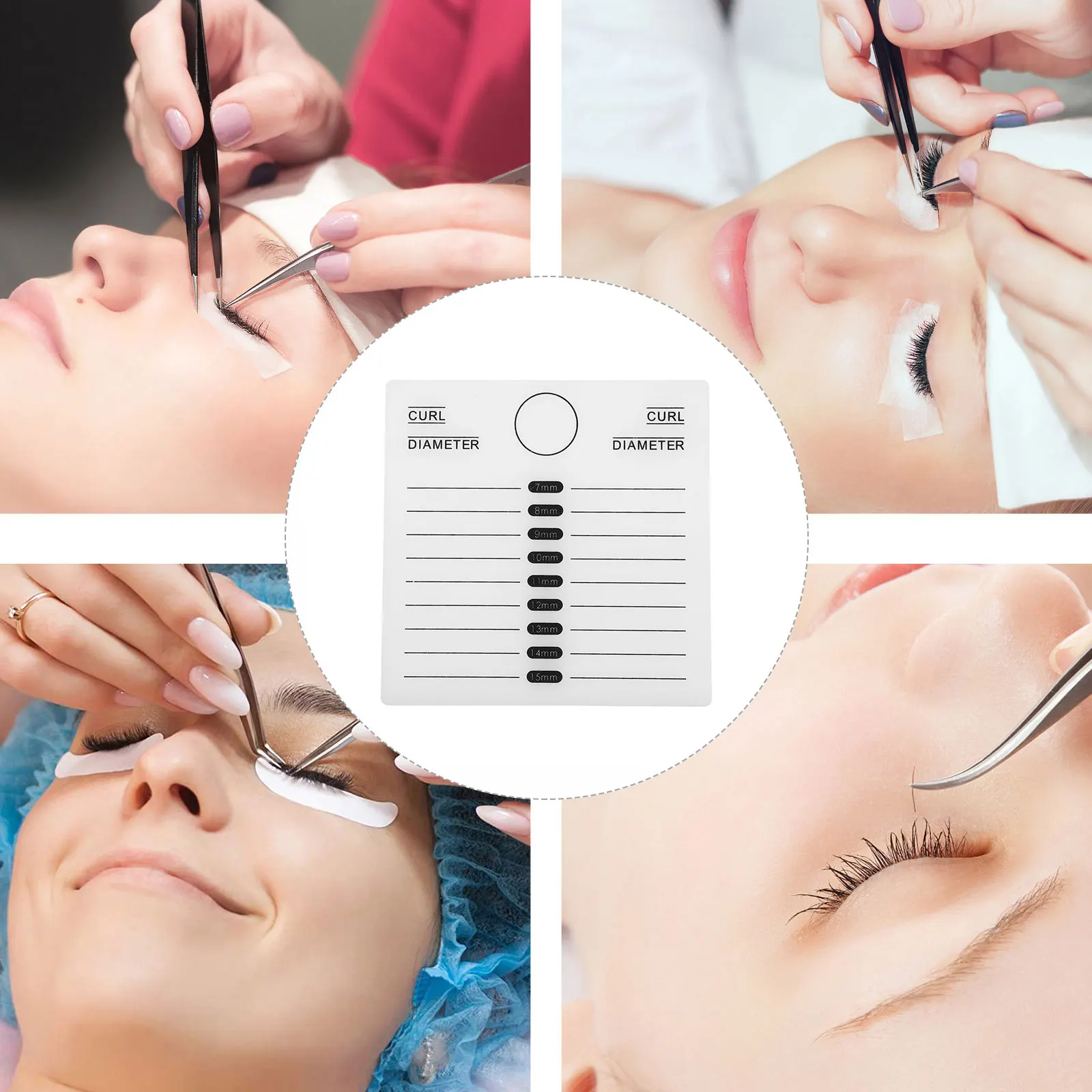 

Acrylic Eyelash Gasket Lash Grafting Plate Extension Tool Smooth Splitting Glue Saving Beauty Salon Supplies Reusable