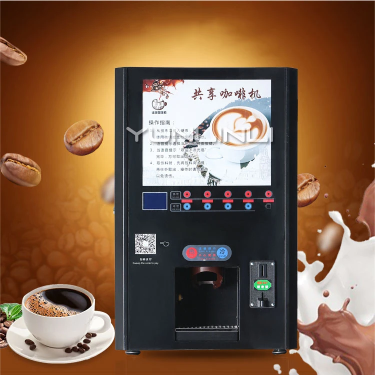 Distributore automatico di caffè commerciale Macchina per bevande fredde/calde self-service Macchina per caffè istantaneo completamente automatica