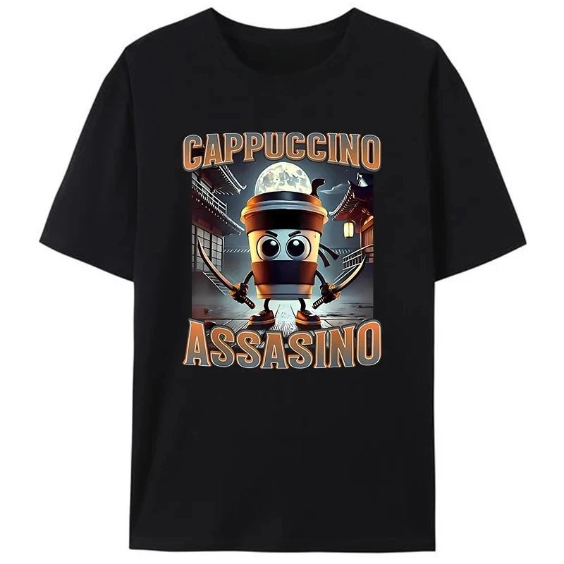 Italian Brainrot Cappuccino Assassin Japanese Ninja Funny Expression Pack Women's T-shirt Generation Z T-shirt Women's Clothing