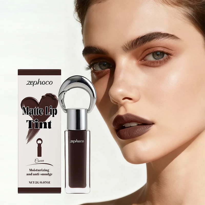 Matowy błyszczyk do ust, lekki, łatwy w aplikacji, wodoodporny, długotrwały, utrwalający kolor, nowość, hit sprzedaży, gładki, rozświetlający błyszczyk do ust.