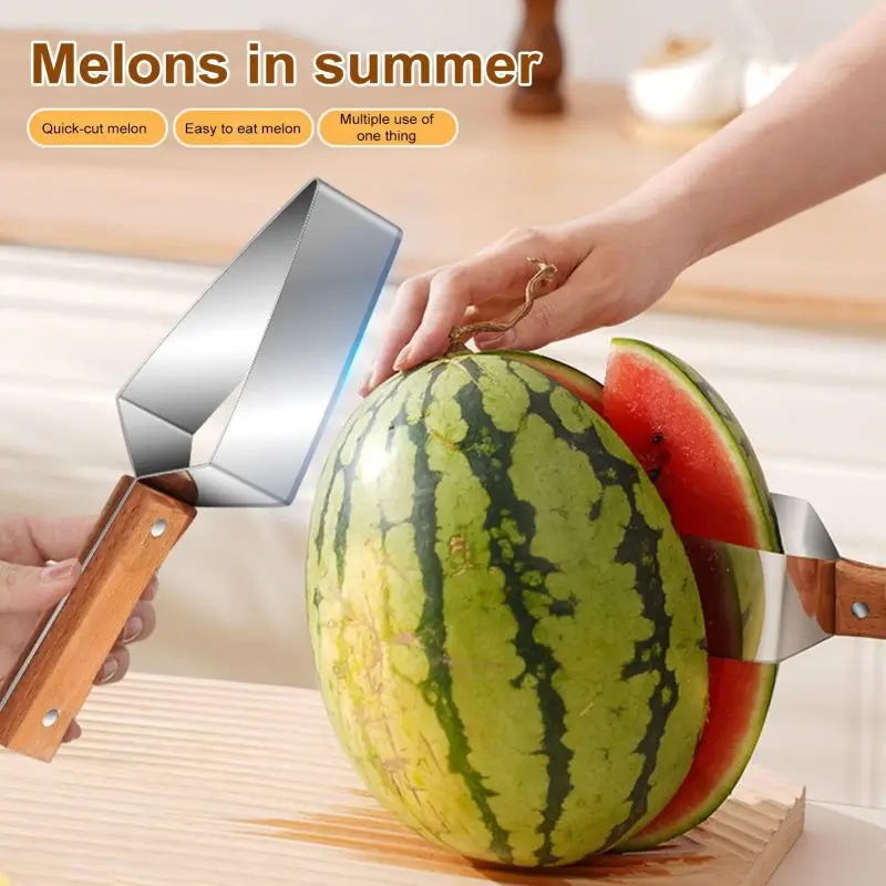 Watermelon Slicer Watermelon Artifact Slicing Knife Stainless Steel Knife Corer Fruit And Vegetable Tools Watermelon Clip