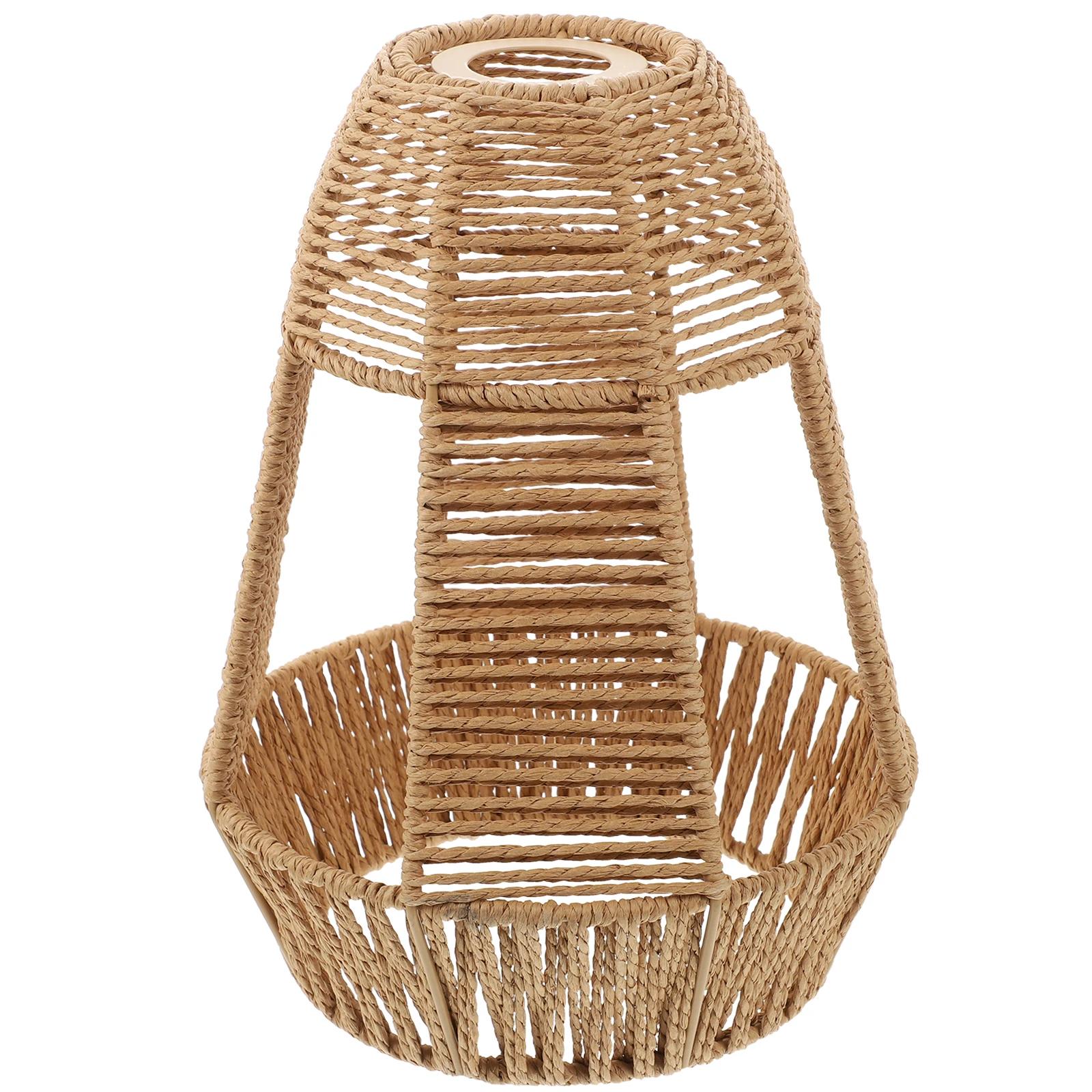 1pc Rustic Woven Lamp Shade Cover Replacement Ceiling Light Decorative Home Restaurant Bedroom Light Fixture Accessory