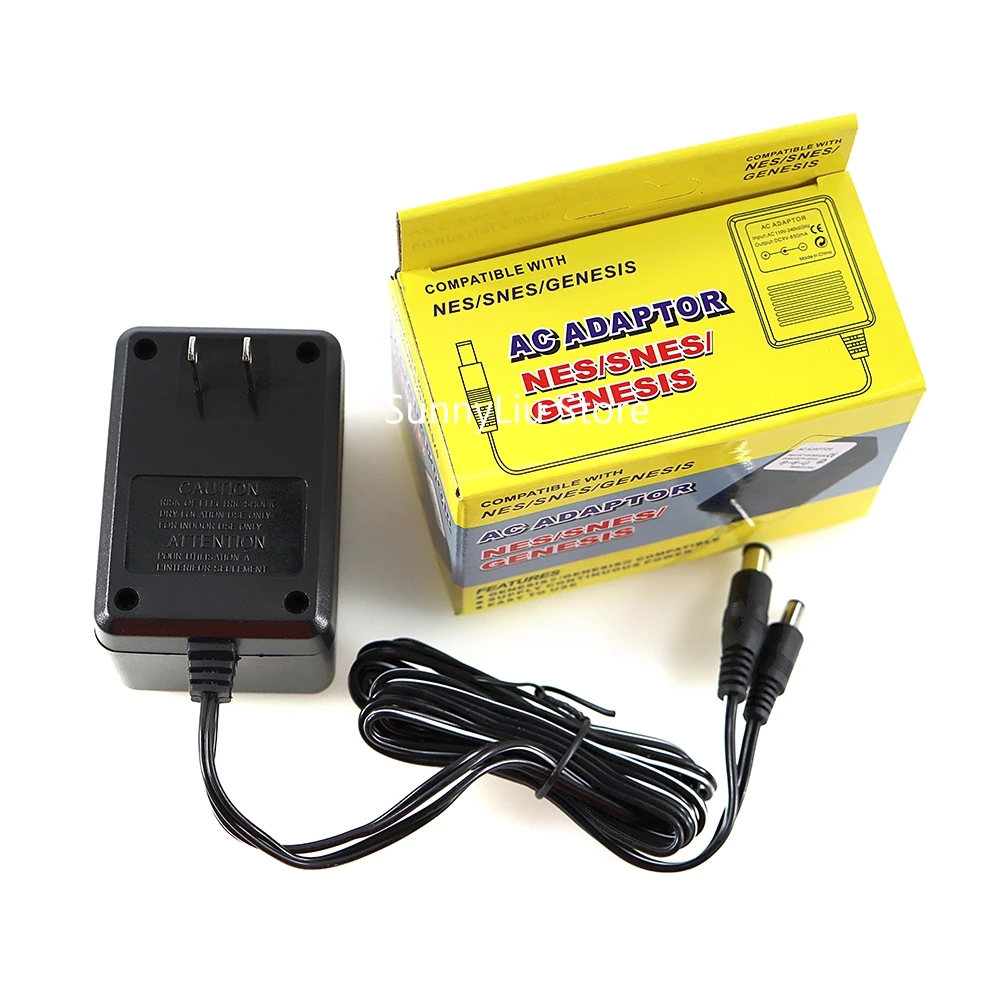 10pcs 3 in 1 US Plug AC Adapter Power Supply Charger for NES for SNES for SEGA Genesis with package