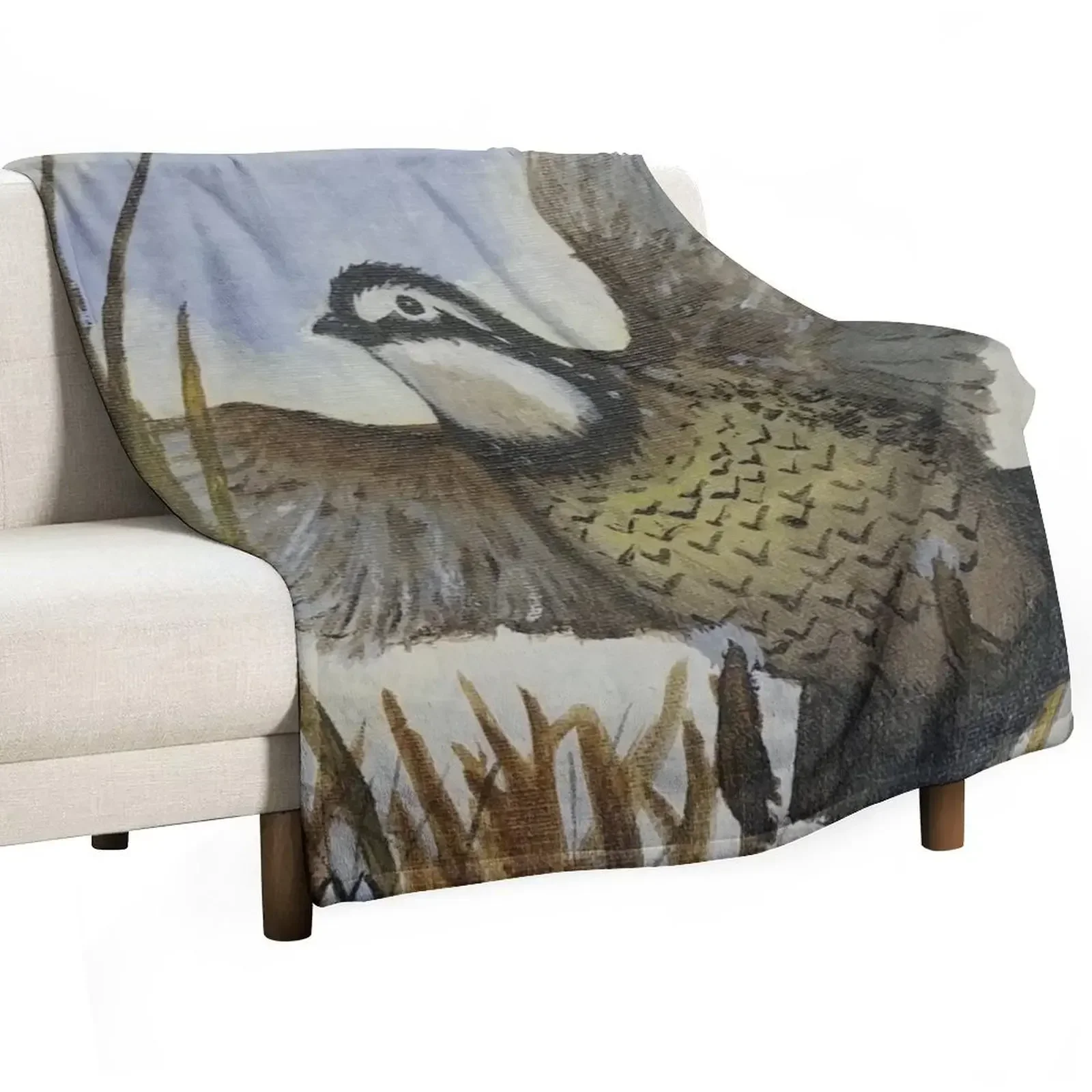 

Bobwhite Quail Flushed Throw Blanket Softest Soft Plaid Blankets