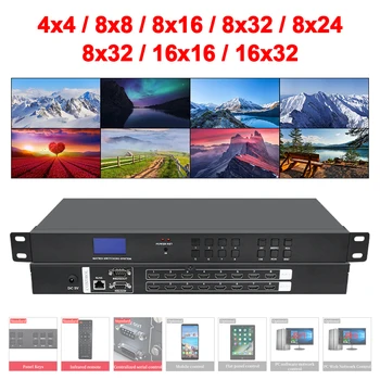 Commutateur matriciel audio/vidéo HD commercial, 4x4, 8x8, 8x16, 16x16, 16x32, commutateur matriciel hôte de signal numérique de style châssis 2K/4K pour HDMI
