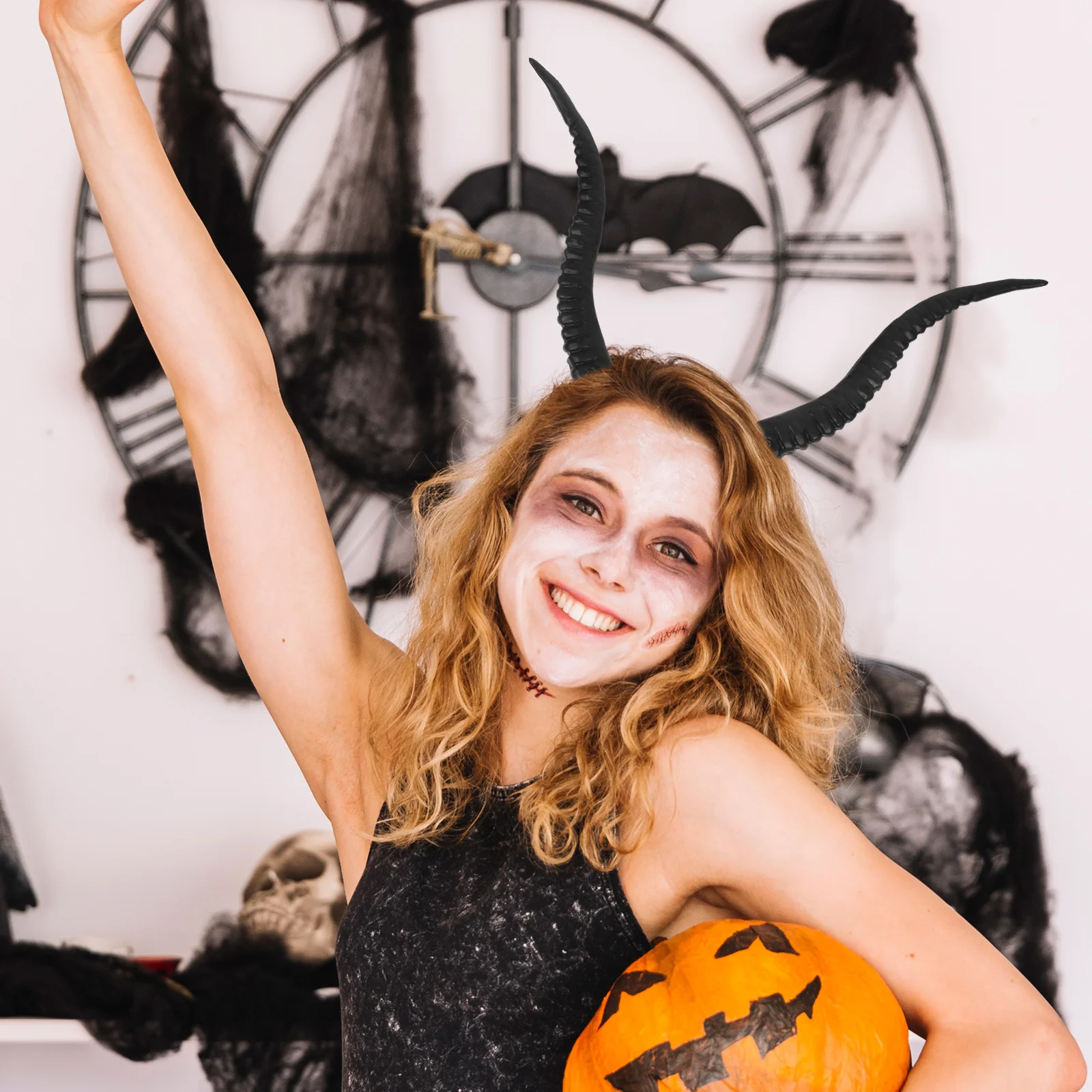 Plastic Duivel Hoorns Hoofdband Halloween Gothic Schoonheid Accessoire Heks Aankleden Party Prop voor Vrouwen en Kinderen Herbruikbare Cosplay