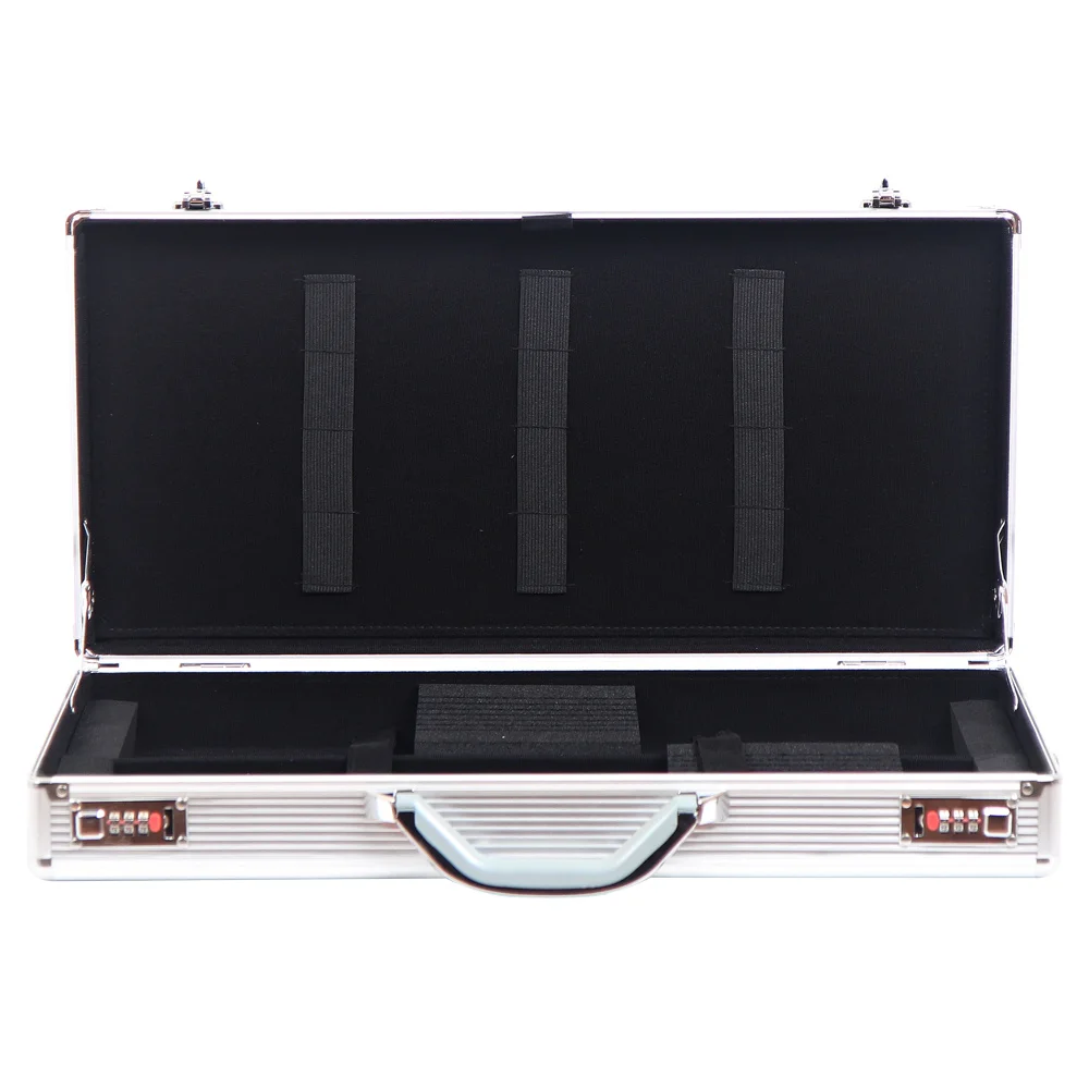 ADD043-SILVER-LARGE 56x27x8.5cm Knife Case Cooking Bag Knife Storage Cookware Knife Storage Bag Aluminum Knife Case