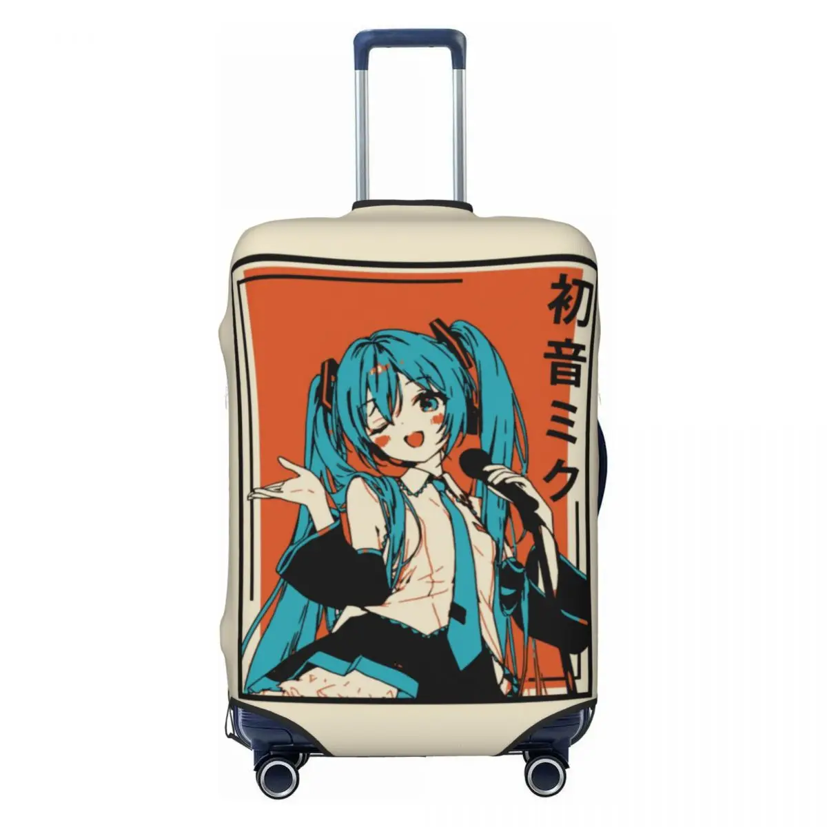 カスタム初音ミク-vocaloid-ロックアニメスーツケースカバー防塵荷物保護カバー-18-32-インチ用