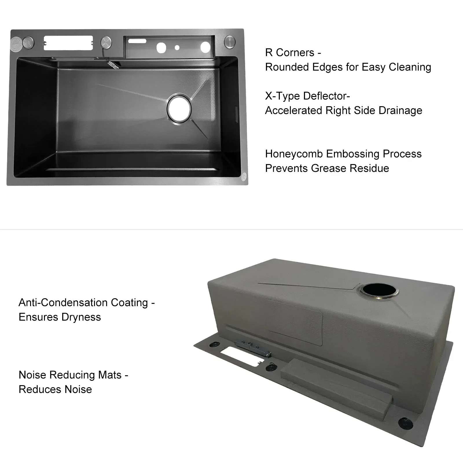 Imagem -05 - Pia de Cozinha em Display Digital Grandes Pias Multifuncionais de Slot Único com Cachoeiras Aço Inoxidável